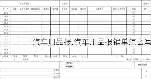 汽车用品报,汽车用品报销单怎么写