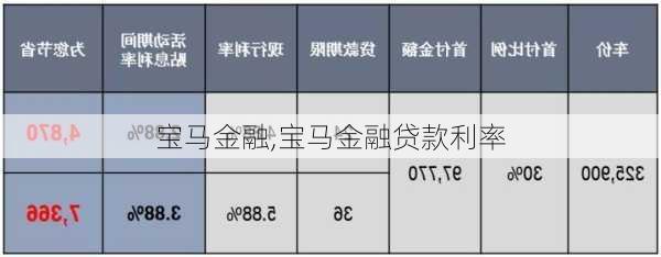 宝马金融,宝马金融贷款利率