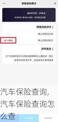 汽车保险查询,汽车保险查询怎么查