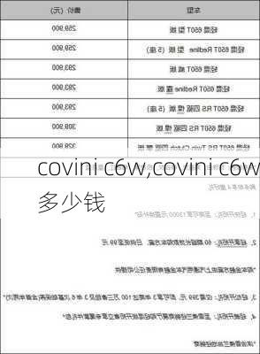 covini c6w,covini c6w多少钱