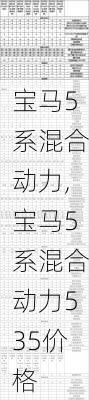 宝马5系混合动力,宝马5系混合动力535价格