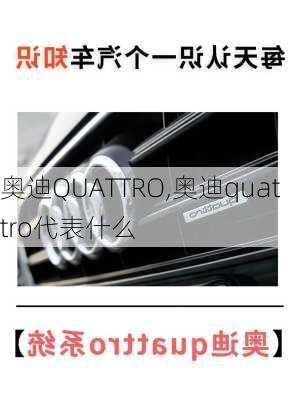 奥迪QUATTRO,奥迪quattro代表什么