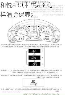 和悦a30,和悦a30怎样消除保养灯