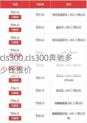 cls300,cls300奔驰多少钱报价