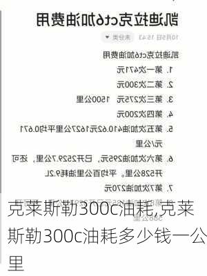 克莱斯勒300c油耗,克莱斯勒300c油耗多少钱一公里