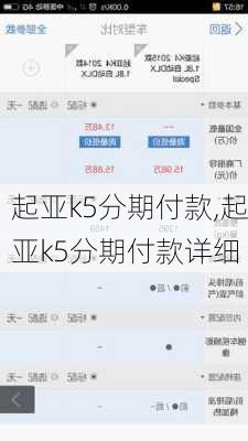 起亚k5分期付款,起亚k5分期付款详细