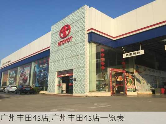 广州丰田4s店,广州丰田4s店一览表