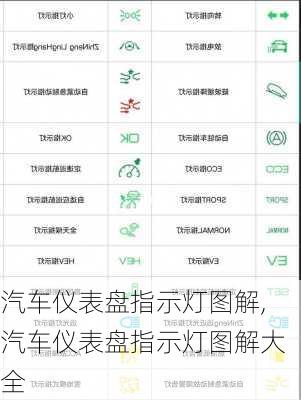 汽车仪表盘指示灯图解,汽车仪表盘指示灯图解大全