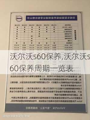 沃尔沃s60保养,沃尔沃s60保养周期一览表