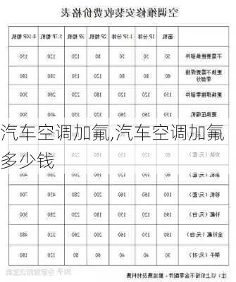 汽车空调加氟,汽车空调加氟多少钱