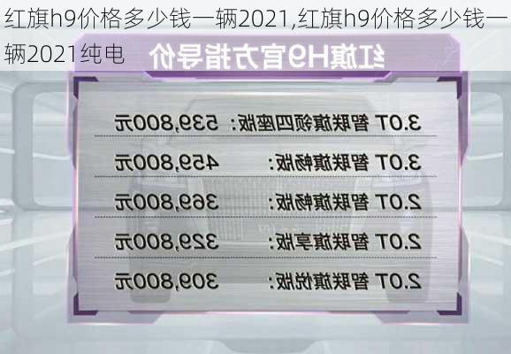 红旗h9价格多少钱一辆2021,红旗h9价格多少钱一辆2021纯电