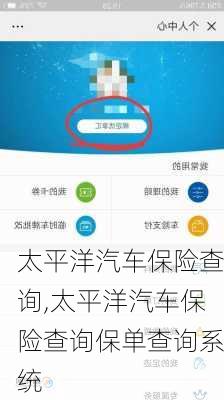 太平洋汽车保险查询,太平洋汽车保险查询保单查询系统