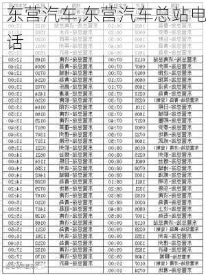 东营汽车,东营汽车总站电话