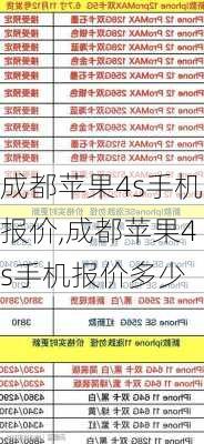 成都苹果4s手机报价,成都苹果4s手机报价多少