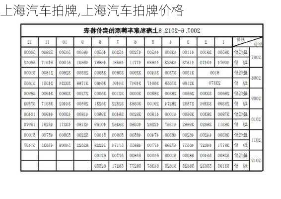 上海汽车拍牌,上海汽车拍牌价格