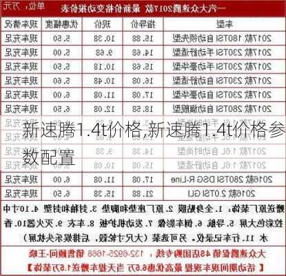 新速腾1.4t价格,新速腾1.4t价格参数配置