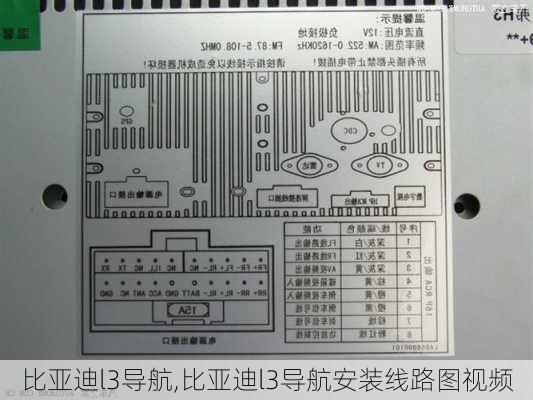 比亚迪l3导航,比亚迪l3导航安装线路图视频