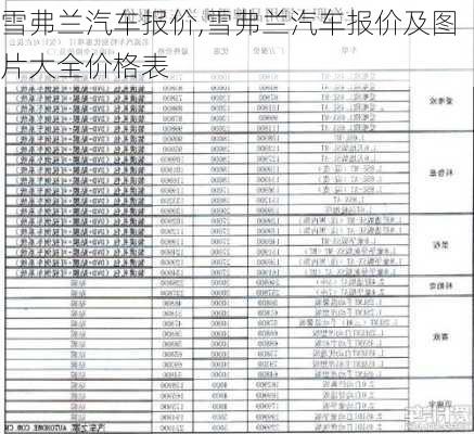 雪弗兰汽车报价,雪弗兰汽车报价及图片大全价格表