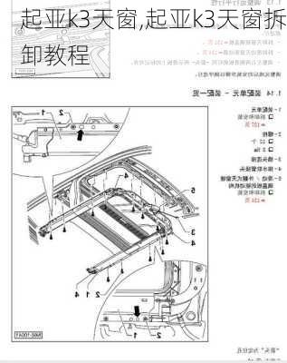 起亚k3天窗,起亚k3天窗拆卸教程