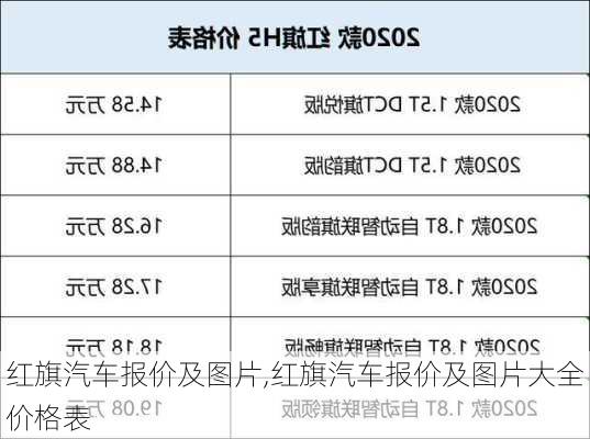 红旗汽车报价及图片,红旗汽车报价及图片大全价格表