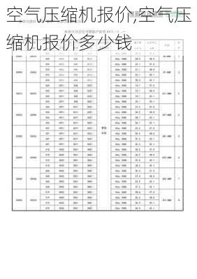 空气压缩机报价,空气压缩机报价多少钱