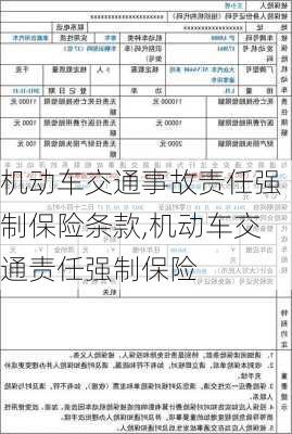 机动车交通事故责任强制保险条款,机动车交通责任强制保险