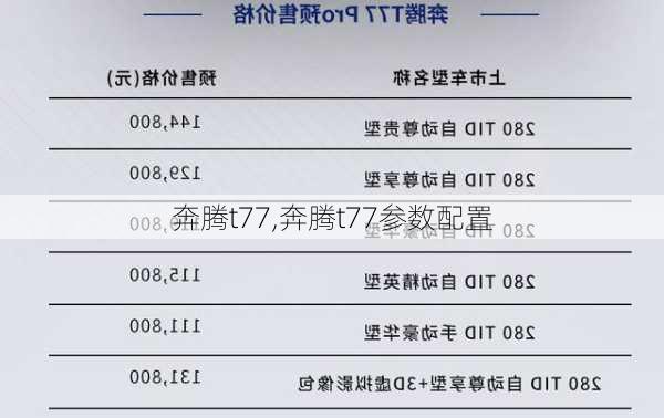 奔腾t77,奔腾t77参数配置