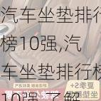 汽车坐垫排行榜10强,汽车坐垫排行榜10强 了解哪种品牌好