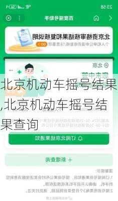 北京机动车摇号结果,北京机动车摇号结果查询