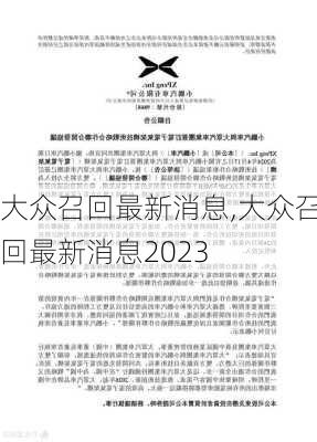 大众召回最新消息,大众召回最新消息2023