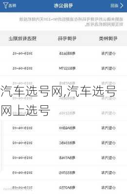 汽车选号网,汽车选号网上选号