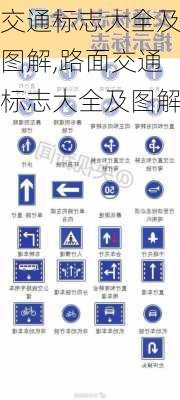 交通标志大全及图解,路面交通标志大全及图解