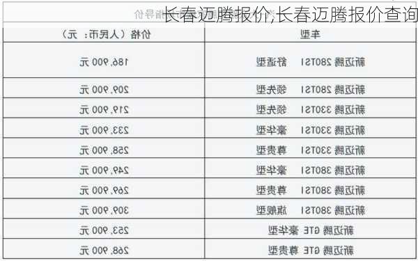 长春迈腾报价,长春迈腾报价查询