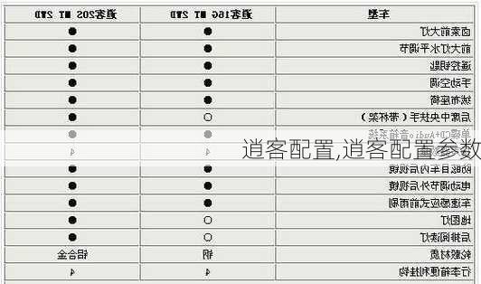 逍客配置,逍客配置参数