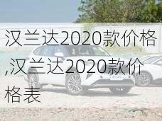 汉兰达2020款价格,汉兰达2020款价格表