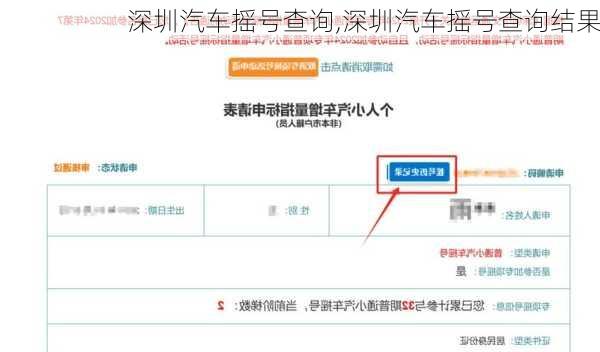 深圳汽车摇号查询,深圳汽车摇号查询结果