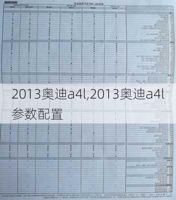 2013奥迪a4l,2013奥迪a4l参数配置