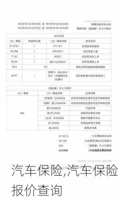 汽车保险,汽车保险报价查询